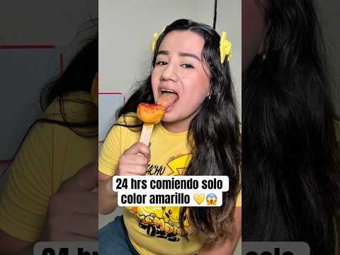 24 hrs comiendo solo comida color amarillo 💛😱
