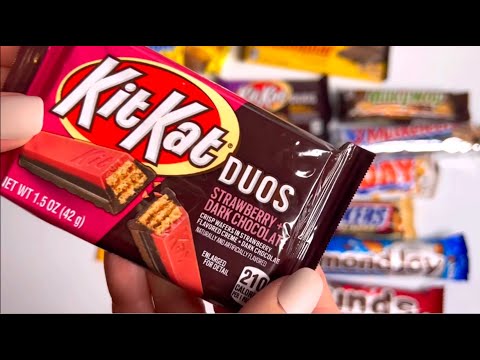 ASMR Unwrapping 🍫 Kit kat Duos Strawberry Dark Chocolate Candy Bar