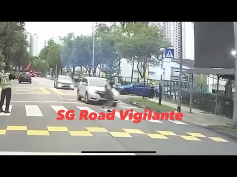 16apr2024 bukit view secondary school driver .ignored traffic warden & hit student at zebra crossing