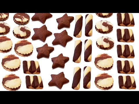 Easy Chocolate Vanilla Cookies | One Dough Endless Shapes