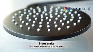 Brauer Black Edition stortdoucheset - hoofddouche 30cm - ronde handdouche - mat zwart