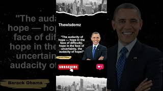 The audacity of hope