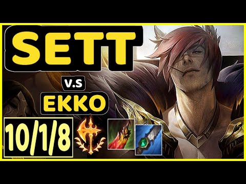 TARZAN (SETT) vs EKKO - 10/1/8 KDA JUNGLE GAMEPLAY - KR Ranked GRANDMASTER