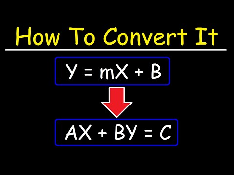 How To Convert From Slope Intercept Form to Standard Form | Algebra Video