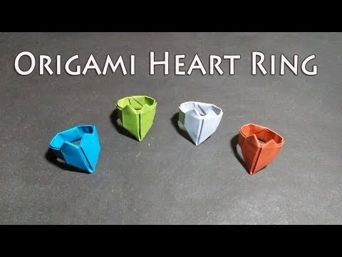 Origami Heart Ring - Paper Heart Ring Instructions