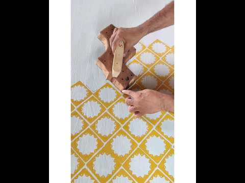 Cotton Handblock Gold Print Fabric