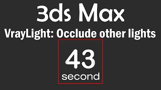 3ds Max 2023: VrayLight: Occlude other lights