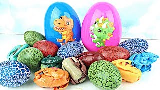 Download lagu 50   Giant Dinosaur Eggs  Assembly & Transforming Egg Toy~ Learn Names Of Dinosaurs~ Fun Kids video! mp3