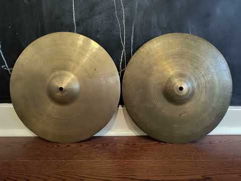 Vintage 1940s A Avedis Zildjian Trans Transition Stamp 13" Hi-hat Cymbals 500g 545g image 6