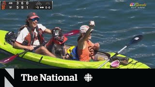 #TheMoment a San Francisco Giants home run landed in a kayaker's lap