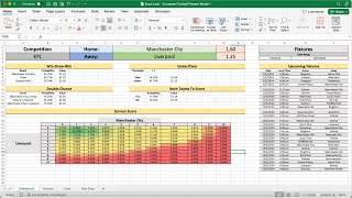 ANALYSE Football Matches for Win %, Over/Under and Correct Score using EXCEL! | 