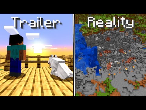 Minecraft Trailers VS Reality