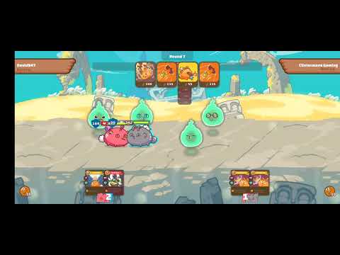 Axie Classic God Bug vs Shrimp + Mech, Crazy 1 vs 2!! The best axie in the meta.