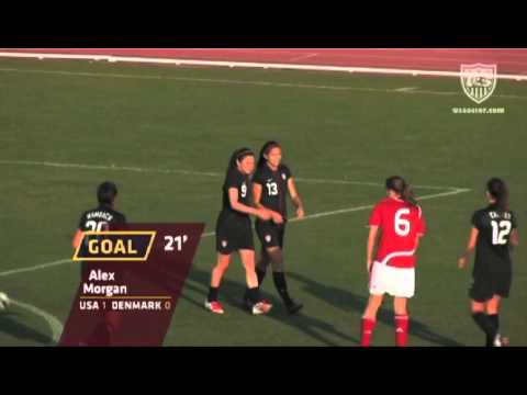WNT vs. Denmark: Alex Morgan Goal 1 - Feb. 29, 2012