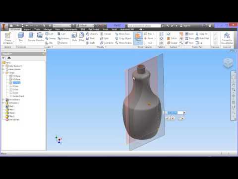 Creating a Round Bottle in AutoDesk Inventor 2014