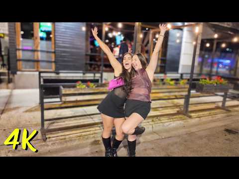 Chicago USA Vibrant Nightlife - River North Chicago At Nights