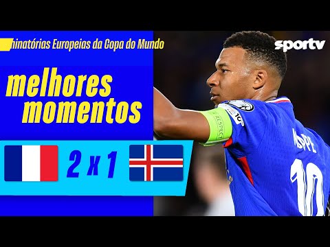 Gols e lances de França x Islândia