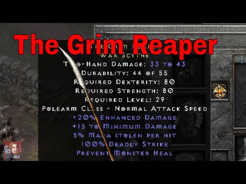 D2R Unique Items - The Grim Reaper (War Scythe)