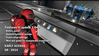 Space Engineers - Remote terminal access, button panel, HUD voices, extended modding support