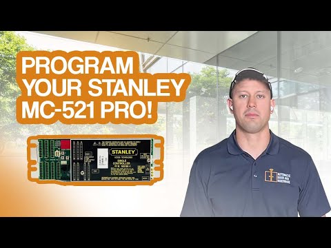 How To Program and Adjust a STANLEY 185101 MC-521 Pro (Black) Controller | Low Energy Dual Opener