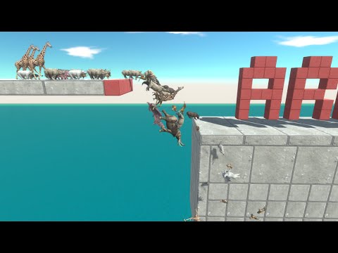 Escape the Spinosaurus! Deadly Slope Survival Challenge | Animal Revolt Battle Simulator