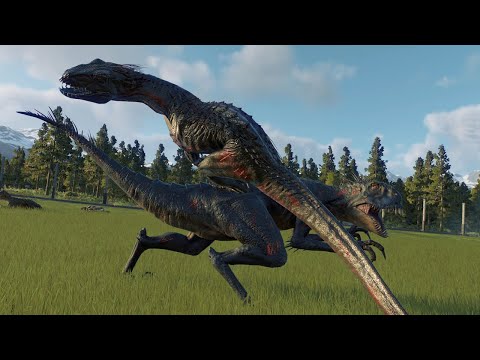 INDORAPTOR vs SCORPIUS REX DINOSAURS BATTLE  - Jurassic World Evolution 2