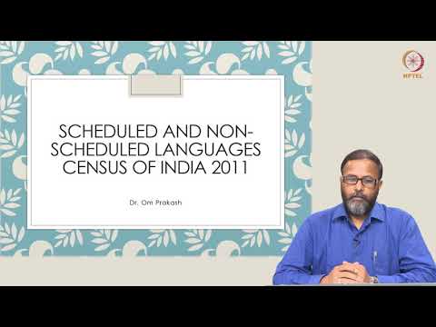 mod06lec34 - Schedule and Non-Schedule Languages Census of India 2011