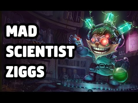 MAD SCIENTIST ZIGGS SKIN SPOTLIGHT OLD - LEAGUE OF LEGENDS