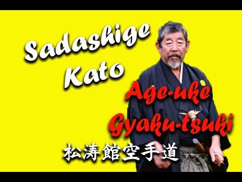 Sadashige Kato (9 Dan IJKA) Age-uke/Gyaku-tsuki Kumite