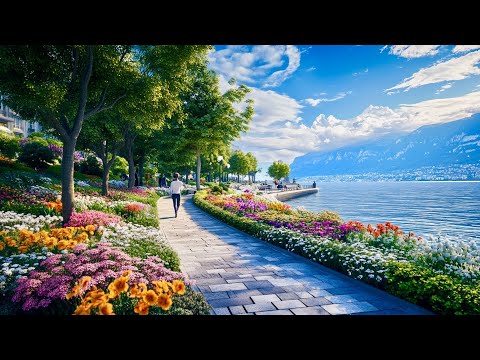 Walking in Montreux - Freddie Mercury's Swiss Home 🇨🇭 Switzerland 4K