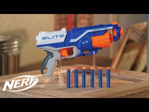 NERF Disruptor Elite Blaster - 6-Dart Rotating Drum, Slam Fire, Includes 6  Official Nerf Elite Darts - for Kids, Teens, Adults