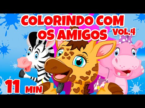 Colorindo com os Amigos Vol. 4 - Giramille 11 min | Desenho Animado Musical