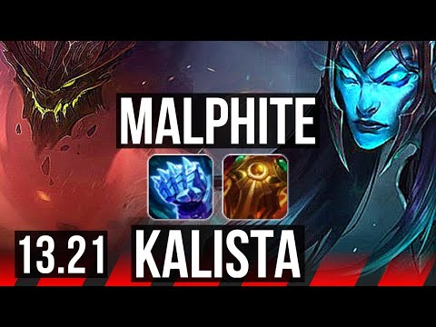 MALPHITE vs KALISTA (TOP) | 8 solo kills, 10/1/2, Legendary | KR Diamond | 13.21