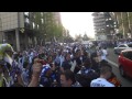 Fans chanting " Ale Real Madrid Ale!" and "U, U ...