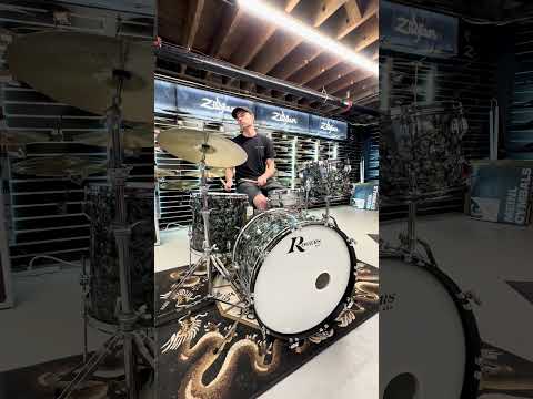 Rogers Holiday 3pc Drum Set Kit Vintage 1960's 22/13/16" Black Diamond Pearl image 22