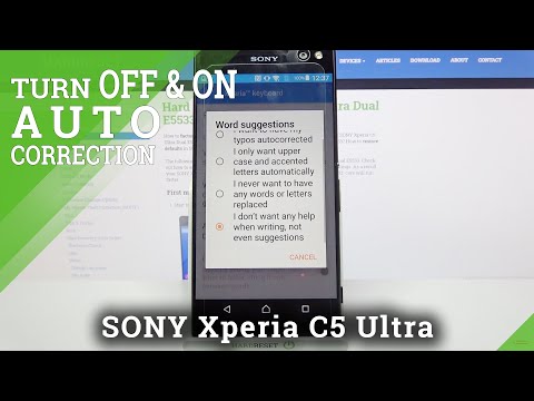 Auto-Correction Feature – SONY Xperia C5 and Keyboard Customization