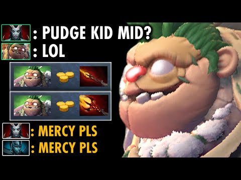 When PUDGE KID MID Dagon Build Destroyed Them All No Mercy | Genius Pudge