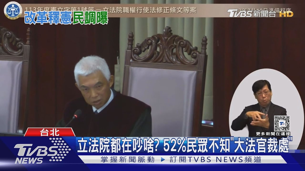 國會改革釋憲案 4成民眾信大法官判決