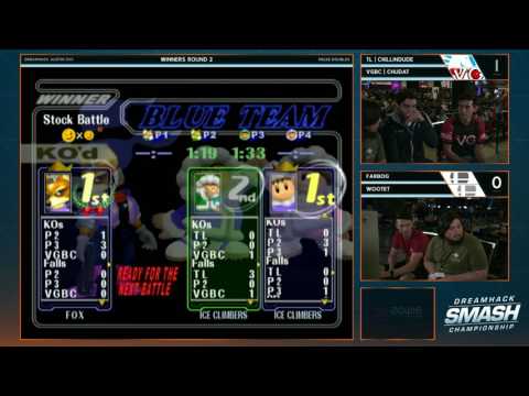 DHA 2017 SSBM Doubles - TL | Chillindude & VGBC | Chudat Vs. Farbot & Wootet - Smash Melee
