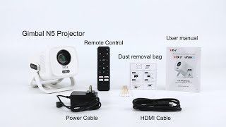 N5 1080p Portable Smart Projector - Netflix Certified, Auto-Focus, Voice Controlled, Wi-Fi 6 & Bluetooth 5.4