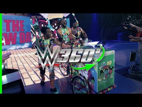 Make an entrance on the New Day Pops-Cycle in 360° with your WrestleMania 33 hosts, The New Day