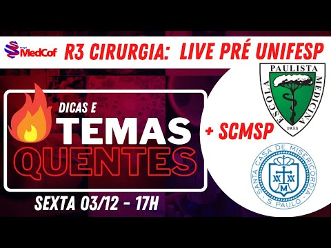 Temas Quentes prova Unifesp e SCMSP (Santa Casa SP) 2022 - R+ Cirurgia