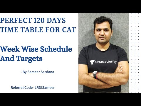 Perfect 120 Days Time Table For CAT