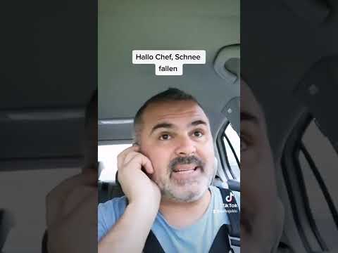 Hello boss, snow falling