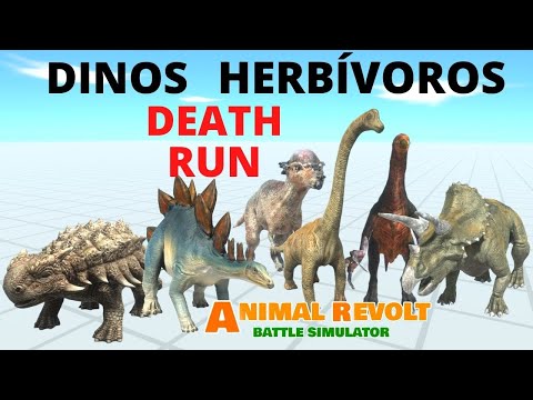 Dinossauros Herbívoros Death Run  - Animal Revolt Battle Simulator