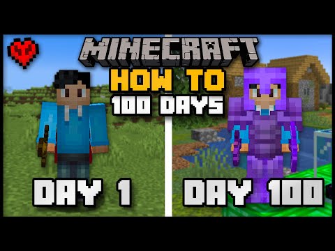 HOW TO Survive Your First 100 Days In Hardcore Minecraft