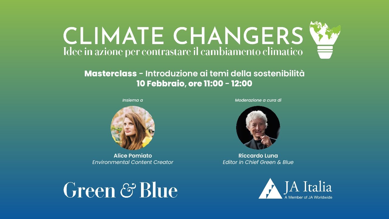 Masterclass Climate Changers - Introduzione ai temi della sostenibilità