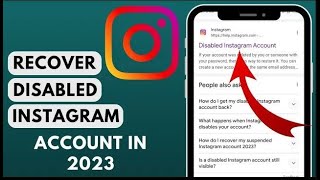How to Recover Permanently Disabled Instagram Account (2023) | Disabled Instagram Account Recovery