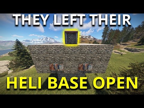 LADDER ECO-RAIDING Their OPEN HELI BASE! - Rust Survival Gameplay