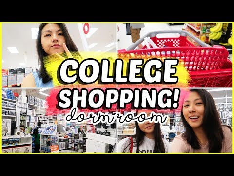 🛍️College DORM ROOM Shopping VLOG + HAUL 2018!! | Katie Tracy 🛒 Video